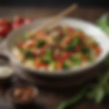 Flavorful Low Carb Stir-Fry Sizzling stir-fry with an assortment of fresh vegetables and protein