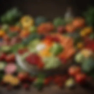 Healthy Eating for Prediabetes A vibrant array of fresh vegetables and fruits symbolizing healthy eating habits.