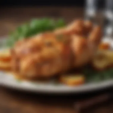 Perfectly Air-Fried Chicken Perfectly air-fried chicken breast on a plate with herbs