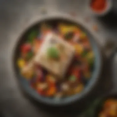 Exquisite Pollock Presentation A beautifully plated dish featuring pollock with colorful vegetables