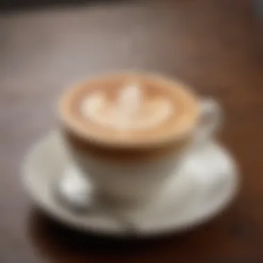 A beautifully crafted latte adorned with intricate latte art