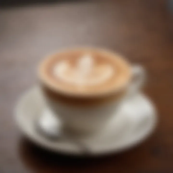 A beautifully crafted latte adorned with intricate latte art
