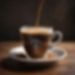 Rich espresso shot captured in a sleek demitasse