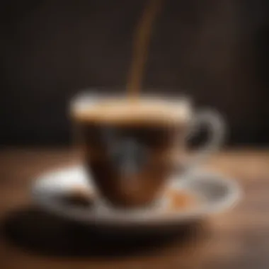 Perfectly Brewed Espresso Rich espresso shot captured in a sleek demitasse