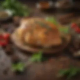 A variety of vibrant herbs and spices arranged artistically.