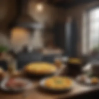 Traditional French Cuisine in a Historic Kitchen A historic kitchen setting highlighting the traditional aspect of French cuisine
