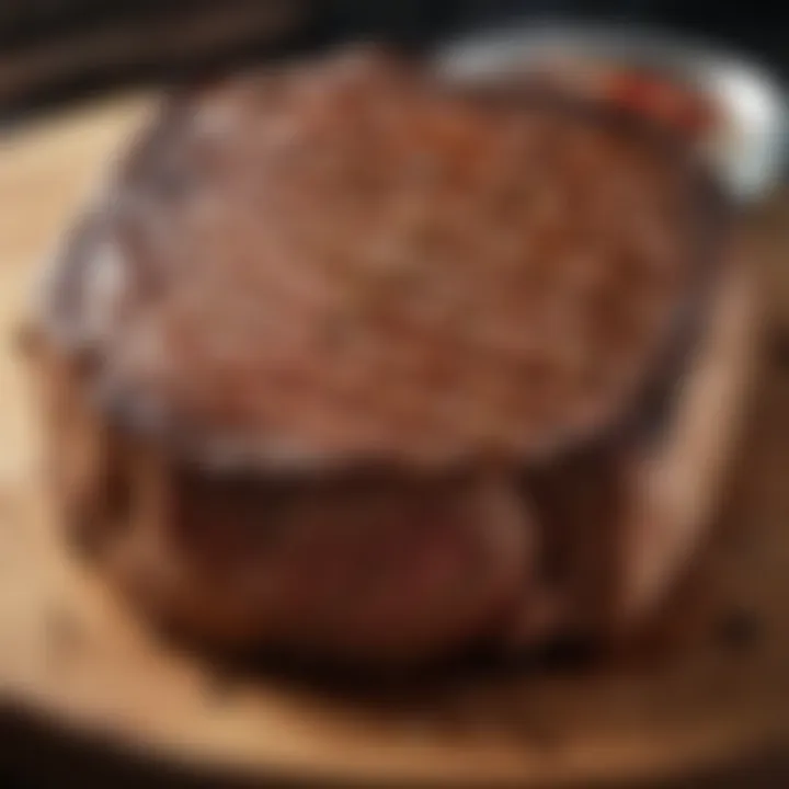 A perfectly grilled top sirloin steak with grill marks