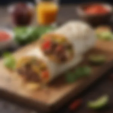 A colorful array showcasing regional variations of the Maya burrito