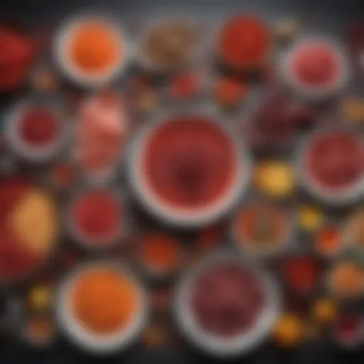 Colorful spread of blood type B friendly foods