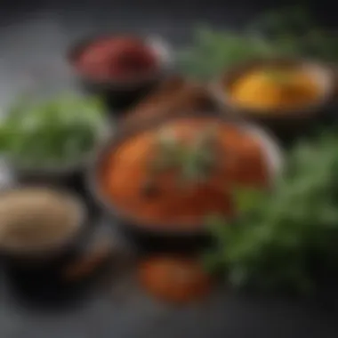 Variety of herbs and spices suitable for blood type B