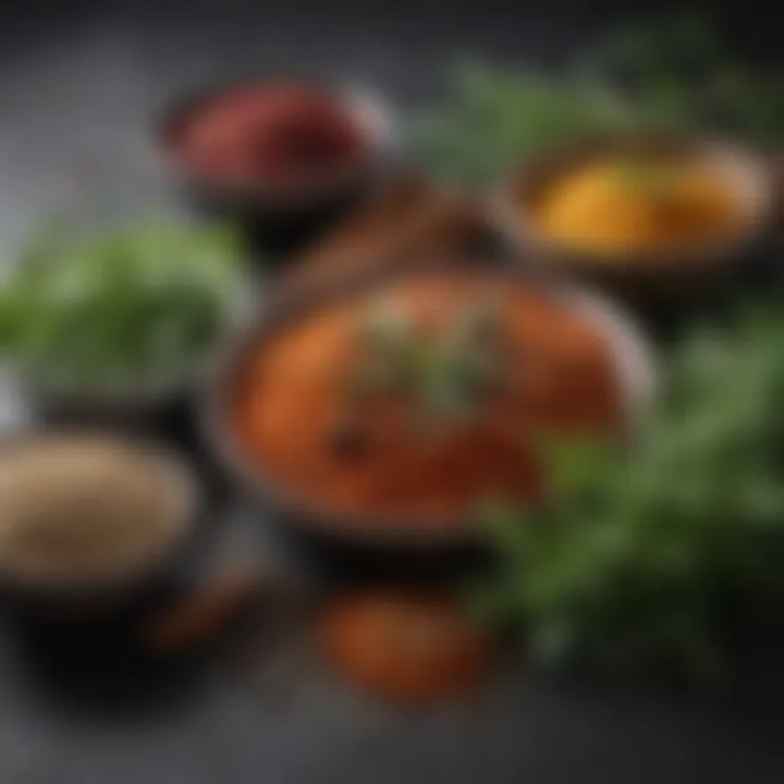 Variety of herbs and spices suitable for blood type B