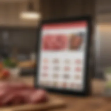 Innovative Online Meat Ordering Experience Digital interface for online meat ordering