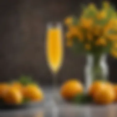 Artistic Mimosa Presentation Artistic presentation of a mimosa glass