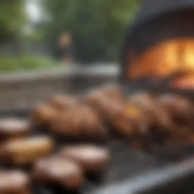 Versatile Cooking Options with the Rotisserie Kit A variety of delicious meats being grilled on the rotisserie, highlighting cooking versatility.