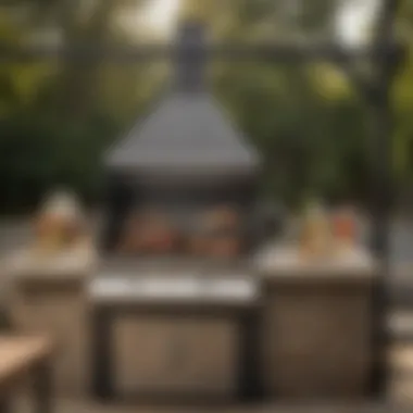 Easy Installation of the Monument Grills Rotisserie Kit Installation of the rotisserie kit on a grill demonstrating ease of setup.
