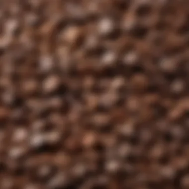 A close-up view of the rich chocolate mixture used in muddy buddies.