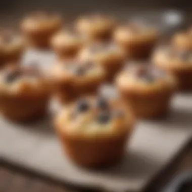 A beautifully baked muffin nestled in a patterned muffin cup with a decorative touch