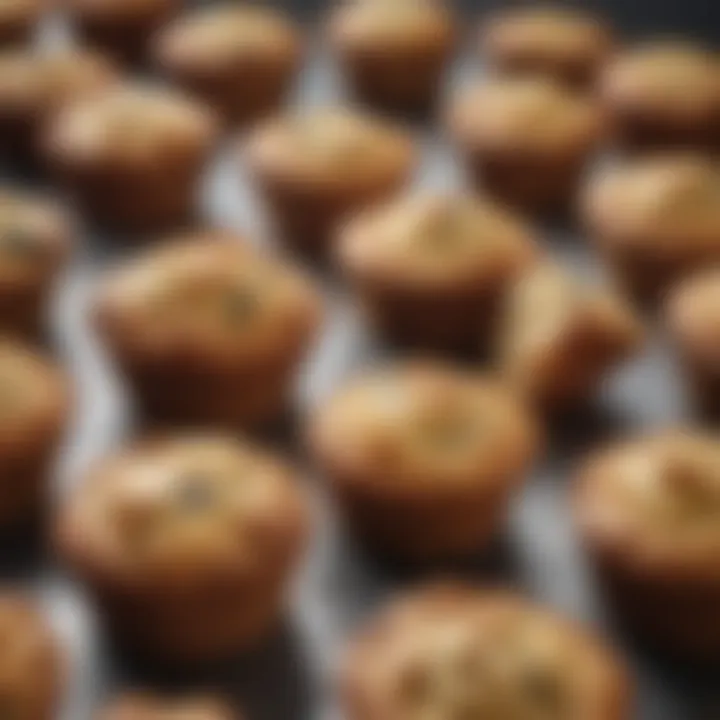 Close-up view of silicone muffin cups displaying their flexibility and durability
