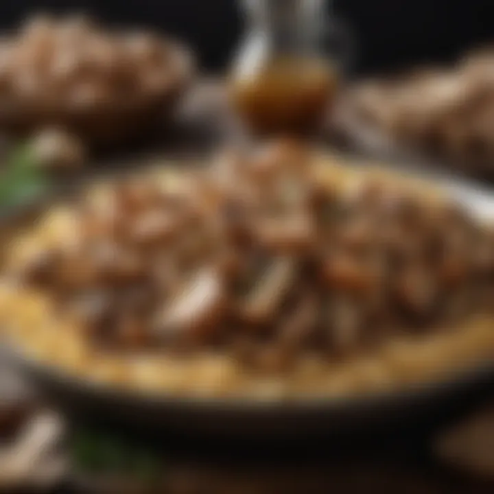 An array of fresh mushrooms ready for the sauce