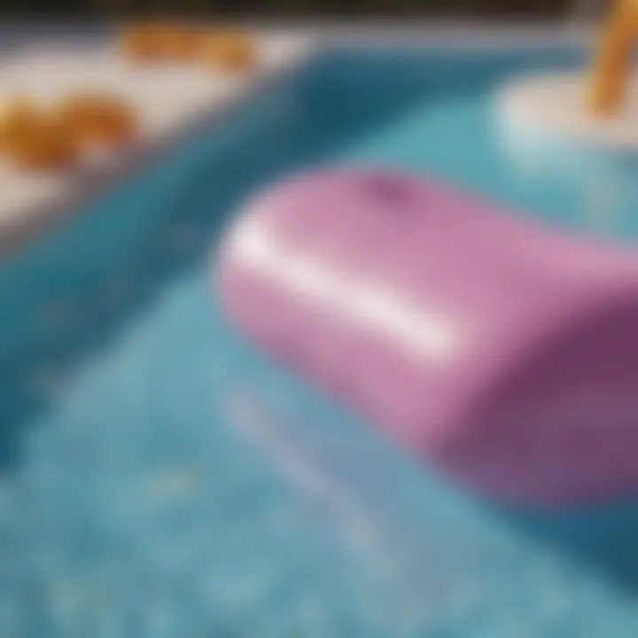 Close-up of the durable materials used in inflatable pool construction