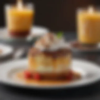 Decadent Dessert to End the Evening A decadent dessert presentation to complement the meal