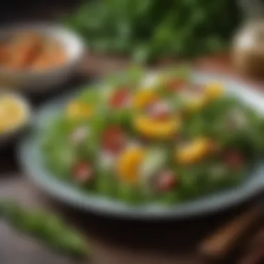 Fresh Herb Salad with a Twist A colorful salad featuring fresh ingredients and herbs