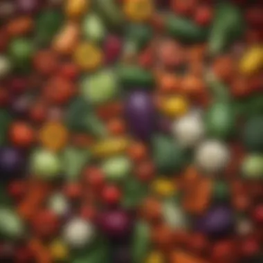 Vibrant Vegetable Selection for No-Carb Dinners An array of vibrant vegetables symbolizing no-carb options