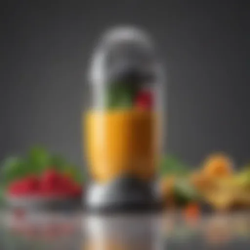 A close-up of the NutriBullet highlighting its modern design