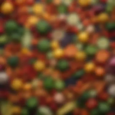 Nutrient-Dense Food Options A colorful assortment of fresh vegetables and fruits, emphasizing nutrient density.