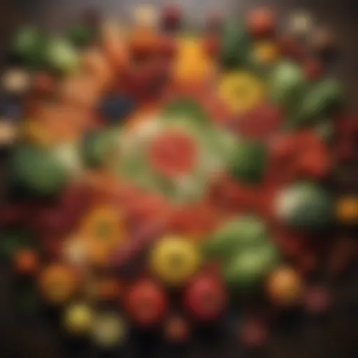 A vibrant assortment of fresh fruits and vegetables