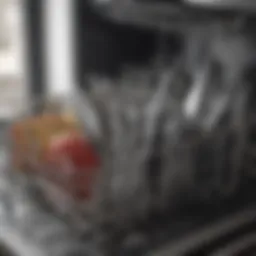 Efficient arrangement of silverware in a dishwasher for optimal cleaning
