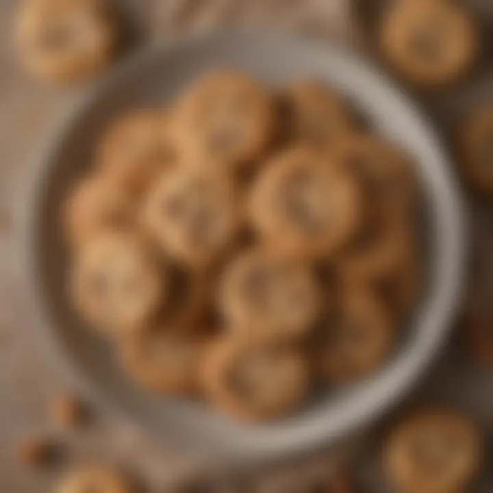 A beautifully arranged plate of freshly baked lactation cookies