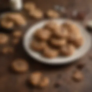 An artistic display of lactation cookie recipes on a rustic table