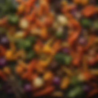 Crisp Air Fried Vegetables A vibrant assortment of air fried vegetables, showcasing their crisp texture and vibrant colors.