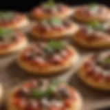 Artisan pizza bites with diverse toppings showcasing culinary creativity