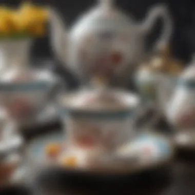 Elegant Porcelain Tea Set A beautiful tea set with delicate porcelain cups