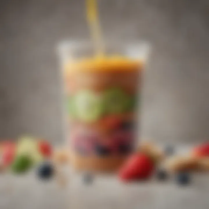 Nutritional label highlighting benefits of smoothie packs