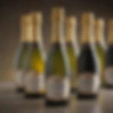 Artistry in Prosecco Favor Bottle Design Close-up of beautifully designed Prosecco favor bottles