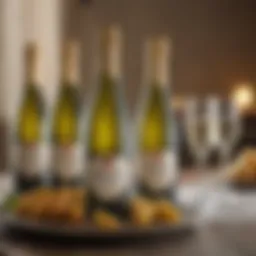 Elegant Prosecco favor bottles on a decorated table