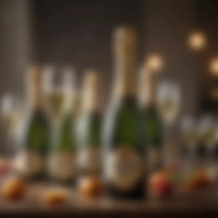 Festive event featuring Prosecco favor bottles
