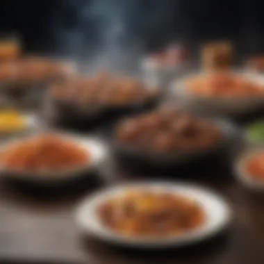 Diverse Flavors: Smoked Dishes from Range Master An array of smoked dishes prepared using the Range Master Electric Smoker