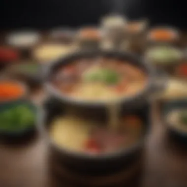 Regional Influences on Noodle Selection in Hot Pot Different regional styles of hot pot showcasing noodle choices.