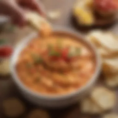 Close-Up of Rotel Cheese Dip A close-up of a spoonful of Rotel cheese dip with a sprinkle of paprika