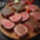 An enticing display of various steak cuts available at Safeway