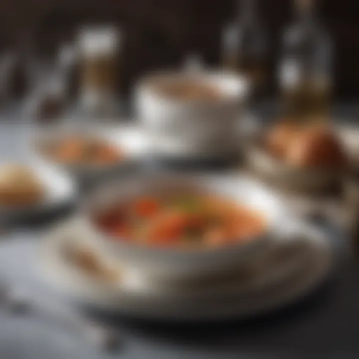 Historical collection of dinnerware reflecting culinary traditions
