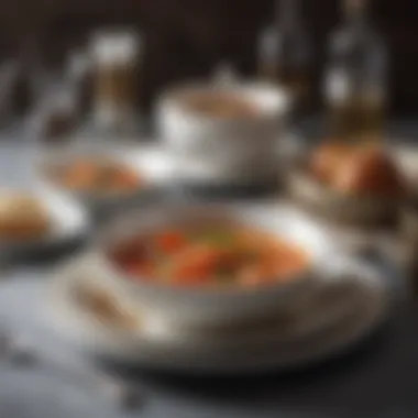 Journey Through Culinary History with Dinnerware Historical collection of dinnerware reflecting culinary traditions
