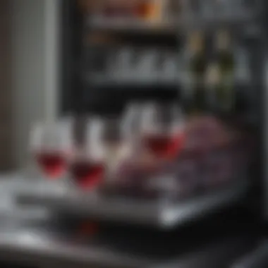 Dishwasher with wine glasses and delicate items