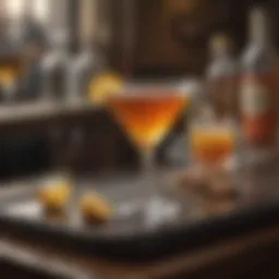 Historical depiction of the Sidecar cocktail's origin