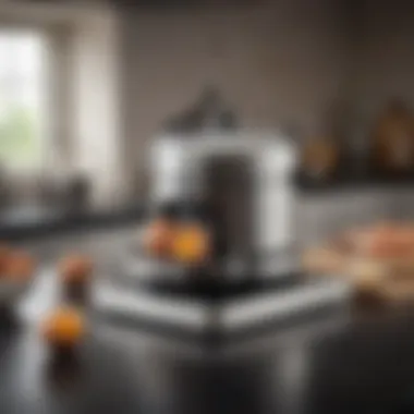Modern Aesthetics of Stainless Egg Cookers A sleek stainless egg cooker on a kitchen counter showcasing its modern design