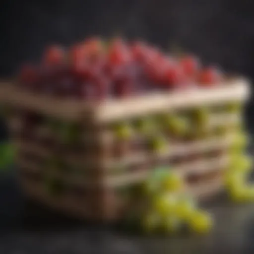 Freshly harvested grapes in a basket